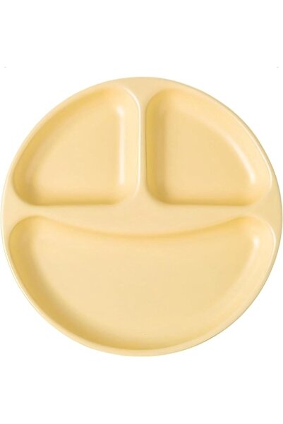 STARSTAR Ceramic Divided Plate - Smiley Face Children's Plate - Portion Contr...