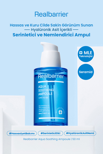 Real Barrier Moisturizing Ampoule Containing Hyaluronic Acid That Cools Sensi...