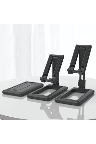 STARSTAR Foldable Desk Phone & Tablet Stand Holder with Adjustable Angles (Bl...