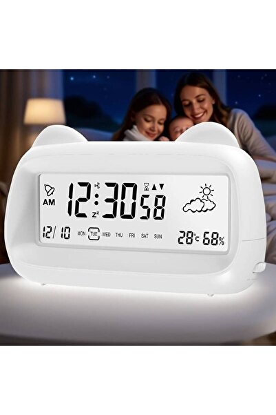 STARSTAR Modern smart alarm clock, multi-functional electronic alarm clock, s...
