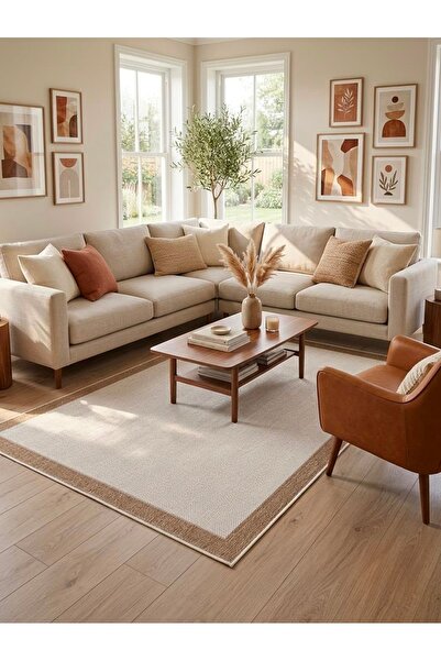 jut sisal Leke Tutmaz Yıkanabilir Salon Mutfak Koridor Sisal Halı Beyaz Jut