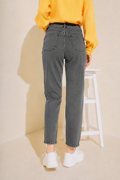 sion jeans Julia Milano Smoked Mom Jeans Daily Wear Casual Comfort Boyfriend Women's Pants New Season(2026)