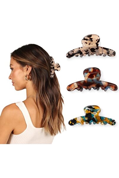 STARSTAR 3-pack of large hair clips, suitable for thick and fine hair - durab...