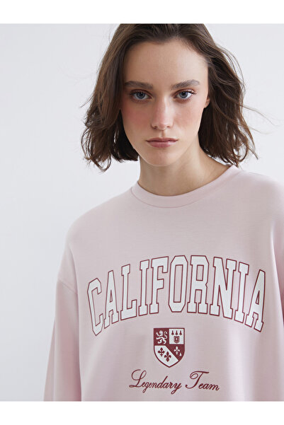 LC Waikiki California Printed Oversize Women's Sweatshirt