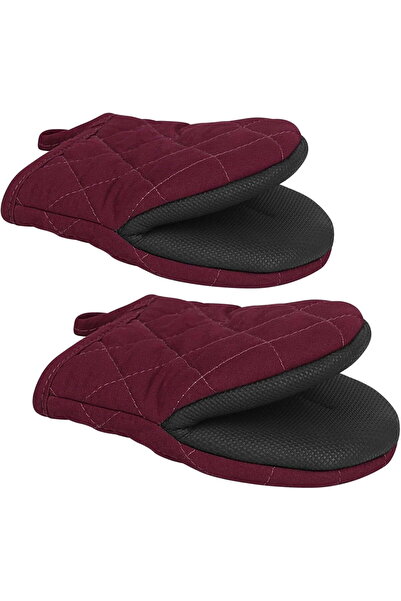 STARSTAR A pair of mini oven mitts, heat-resistant dark red