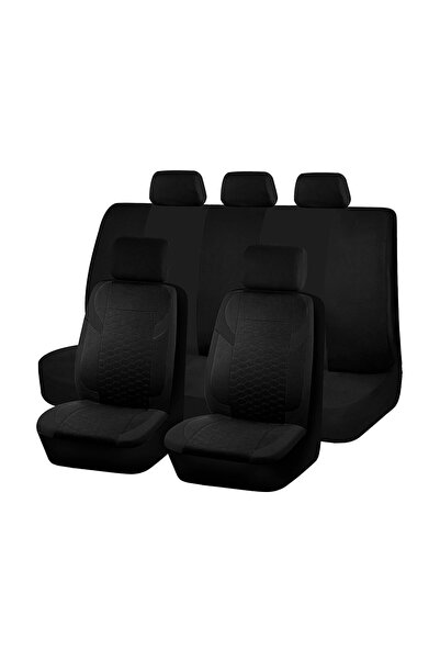 STARSTAR Car Seat Covers 9-Piece Low-Back Front Rear Covers 5 Removable Headr...