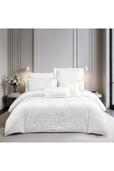 Pazar Home Bedding مفرش بازار هوم باتي جاكار نفرين 8 قطع بحشوة مخيطة 260*240سم