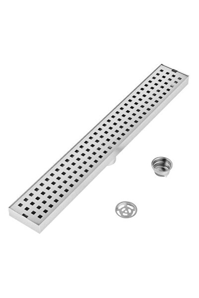 Duravel Stainless Steel Linear Shower Floor Drain, Silver, 60 cm, Rectangle S...