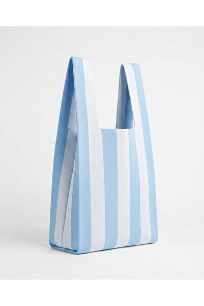 Qoolest Women's Striped Rectangular Tote Knitwear Shoulder Bag