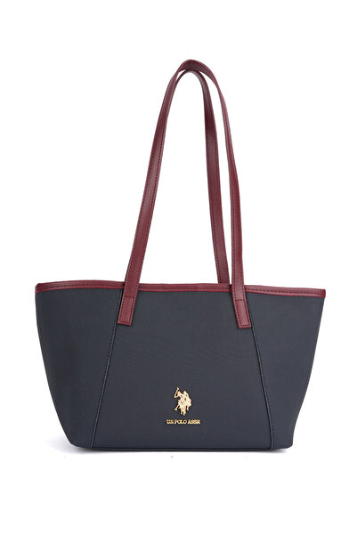 U.S. Polo Assn. Navy Blue-Claret Red Women's Shoulder Bag Us26655