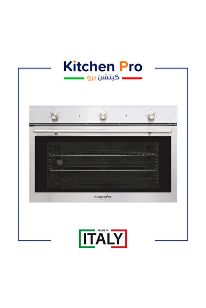 Dec Kitchenpro فرن Kitchen Pro بلت إن غاز 90 سم، ستانلس ستيل، سعة 125 لتر، 4 ...