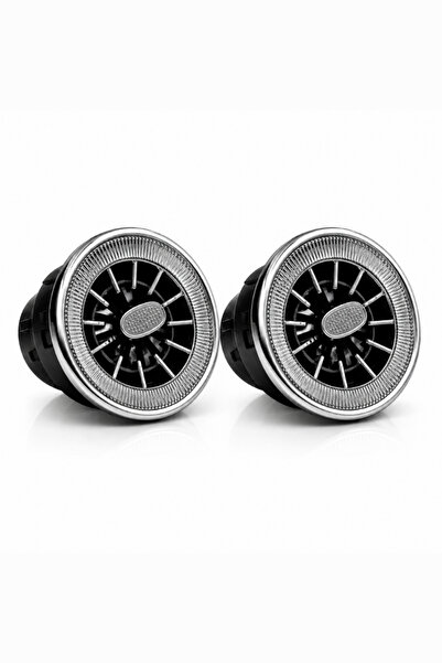 DEMİRLED Universal Araç Klima Menfezi Krom Tasarım (2’li Set) (9-10cm Çap)