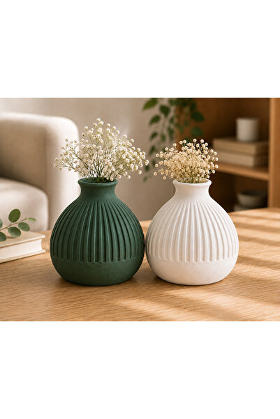 prime country Set de 2 mini vaze decorative din plastic – Vază modernă pentru...
