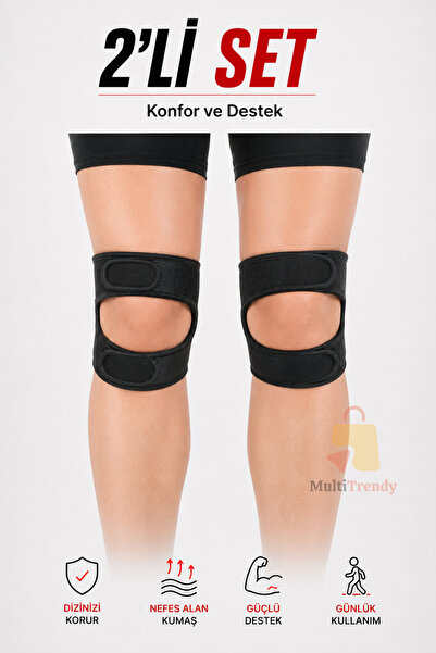 MultiTrendy 2Pcs Medical Knee Brace with Patella Support Sportsman Knee Pad f...