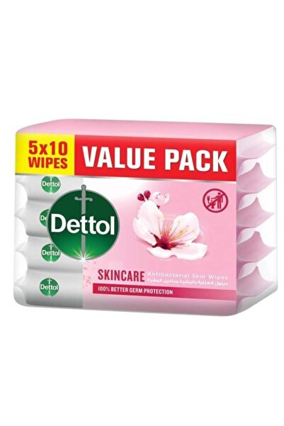 Dettol Skin Care Wet Wipes Family Pack 5*10