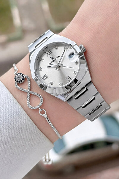 Daniel Klein Gümüş Renk 30 Mm Kadın Kol Saati ve Bileklik