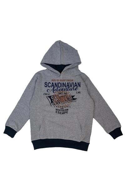 Energiers Μπλούζα φούτερ "Scandinavian adventure" γκρι μελανζέ