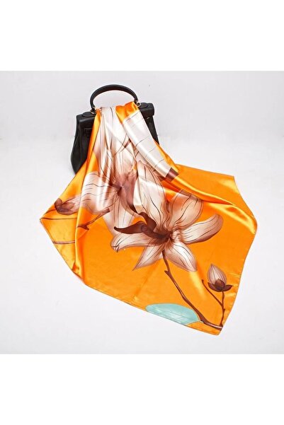 STARSTAR Women's Yellow Printed Silk Square Scarf Two-Piece Set, Large Square...