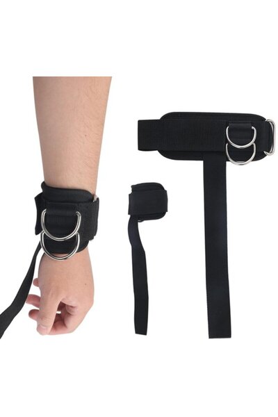 STARSTAR - Wristbands Black - 2 Pieces - Weightlifting Bands - D-Rings - Dead...