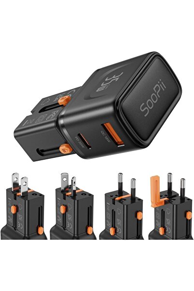SooPii Gan USB C Charger 35W, 2 Port PD PPS QC Universal Travel Adapter, All-...