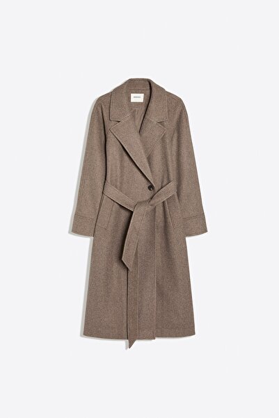 Bershka Kemerli uzun soft kaban