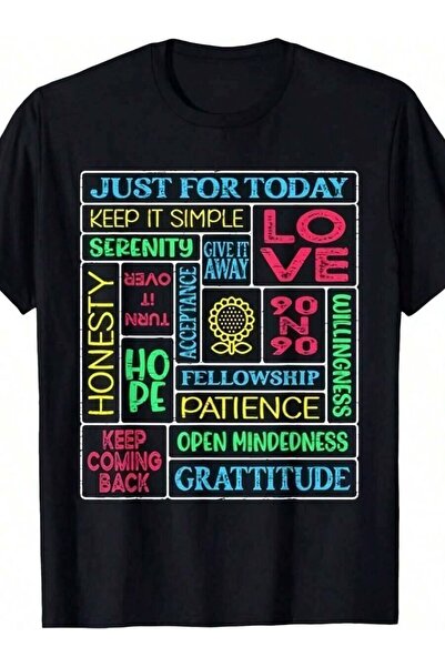 LİNA06 Men's Spiritual Narcotics Anonymous 12-Step-Shirt - Retro SNA Garden G...