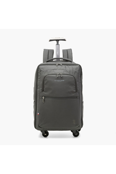 U.S. Polo Assn. US POLO ASSN. Solid 19-inch Trolley Backpack with Shoulder St...