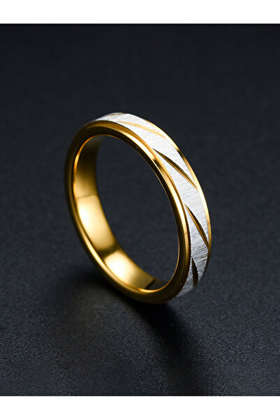 Take Two By Styli Gold Slash Ring