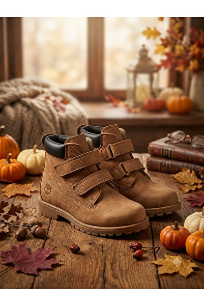 nuh kids Genuine Leather Orthopedic Velcro Boys' Boots