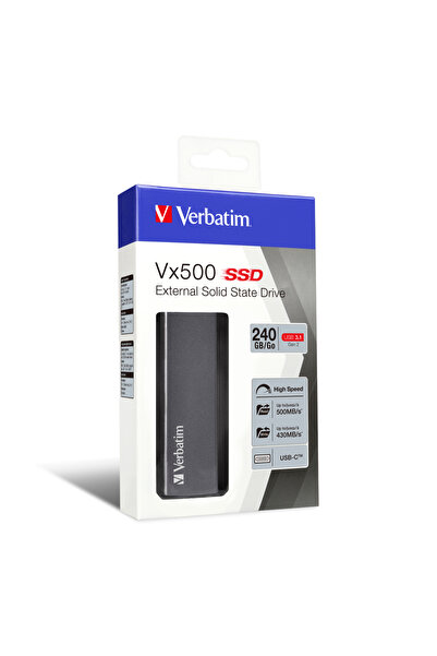 Verbatim SSD extern vx500 240GB USB-C 3.1 aluminiu