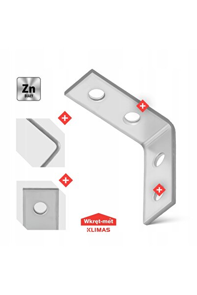 klimas 100x COLȚAR DE OȚEL CIESIELSKI CONECTOR DE MONTAJ PENTRU TÂmplărie 40x...