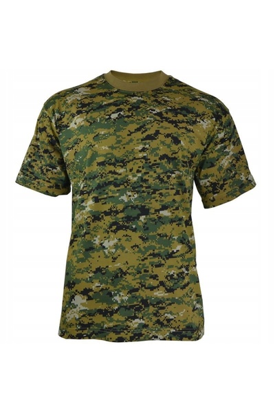 NO BRAND Tricou verde kaki digital woodland US 170 g M