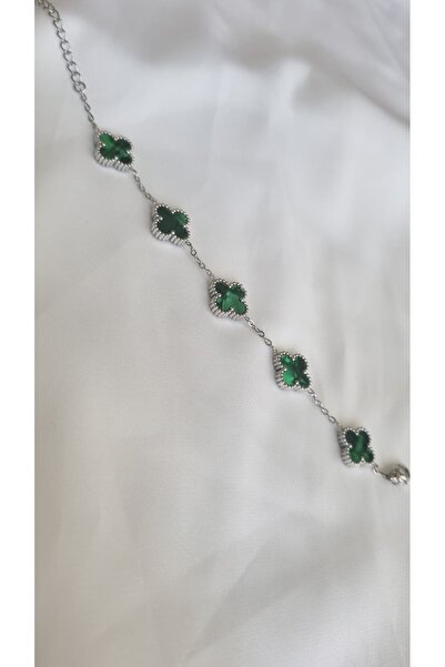 asd accessory 4 Yaprak Yonca Şans Çift Taraflı Bileklik 17cm+5cm