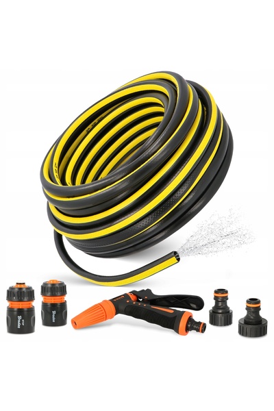 Bradas Furtun de grădină retractabil 1/2 țoli, 20 m, flexibil, pentru udare, ...