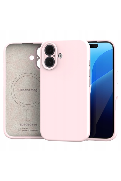 NO BRAND Husă pentru iPhone 16, Spacecase, din silicon, compatibilă MagSafe