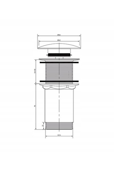 Omnires BATERIE DE LAVABO CU SISTEM CLICK-CLACK, FĂRĂ PICURARE, ALB MAT A716BM