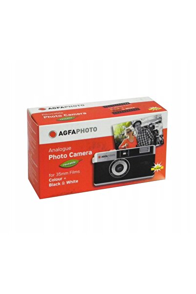 AgfaPhoto Cameră analogică reutilizabilă AGFA pentru film 35mm 35 mm 135 + Lampă