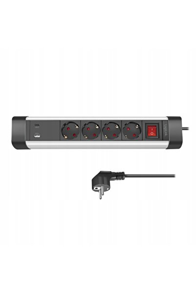 LogiLink Prelungitor cu 4 prize USB-A QC 3.0 USB-C PD 3.0 1.5m