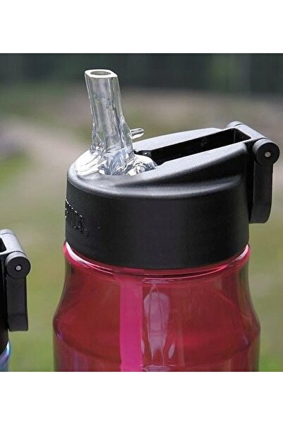 NO BRAND Bidon de apă de 530ml, de culoare violet, cu pai, pentru hidratare.