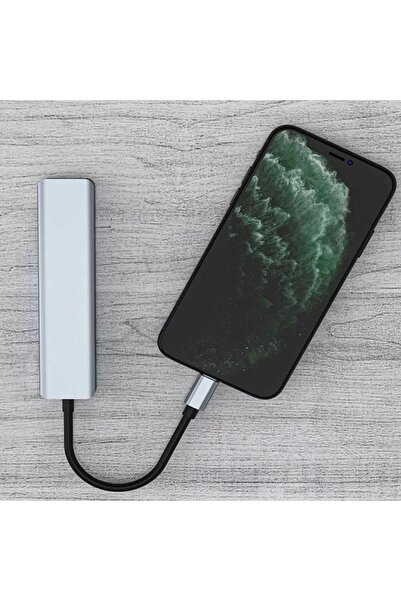 NO BRAND Hub USB C 6 în 1 Adaptor Stație de Andocare Splitter HDMI SD VGA 3xUSB