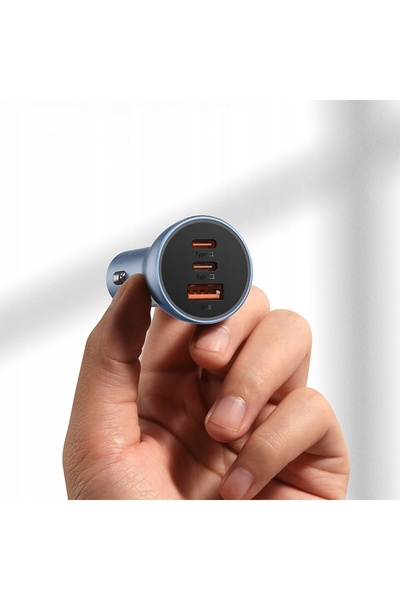 Baseus Încărcător auto USB 2x USB-C 65W QC
