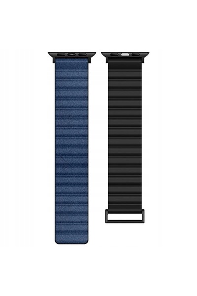 Beline Curea magnetică Pro pentru Apple Watch 42/44/45/49mm negru/albastru ne...