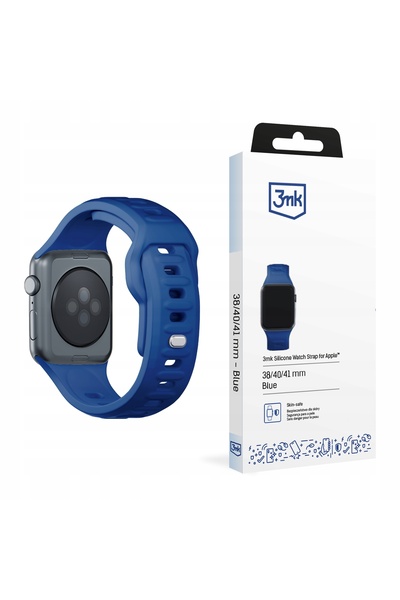 3MK Curea de ceas din silicon albastru/albastru pentru Apple Watch 38/40/41mm