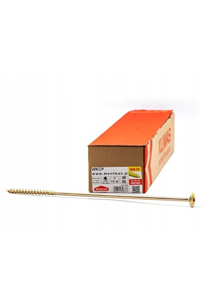 Wkret-Met 50x Șuruburi CIESIELSKIE 8x320 pentru lemn, TORX, cu șaibe, KRO 8S