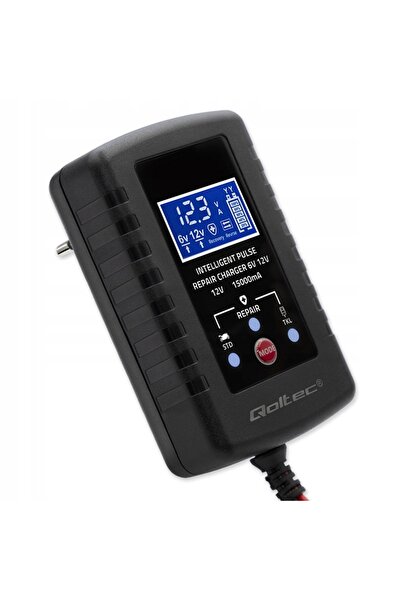 Qoltec Redresor 2A AGM GEL STD 6V/12V cu funcție de reparație