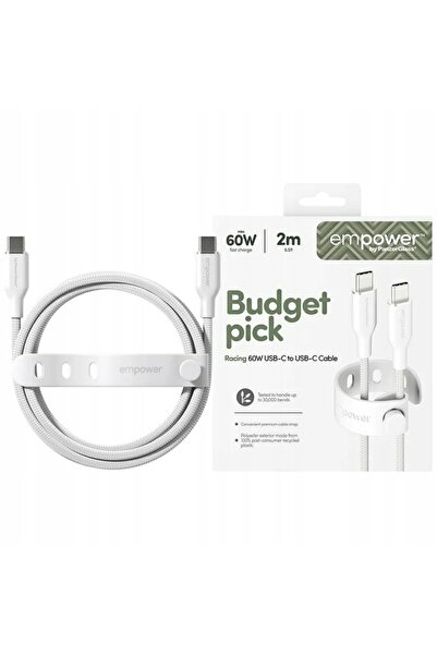 NO BRAND Cablu USB-C la USB-C 1.2m, PanzerGlass Racing, 60W, cablu împletit d...