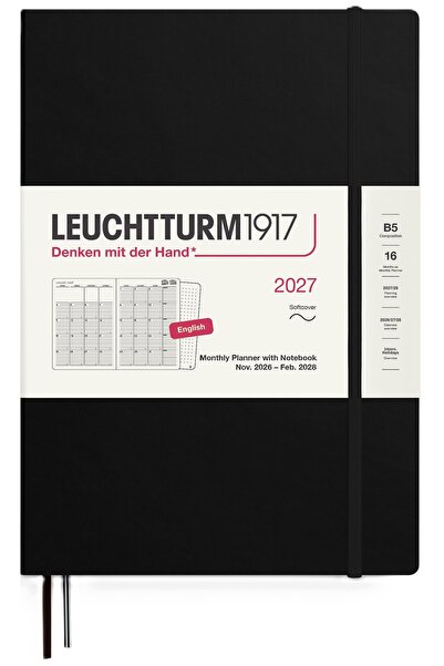 NO BRAND Agendă lunară B5 cu puncte 2027 Leuchtturm1917 NEGRU