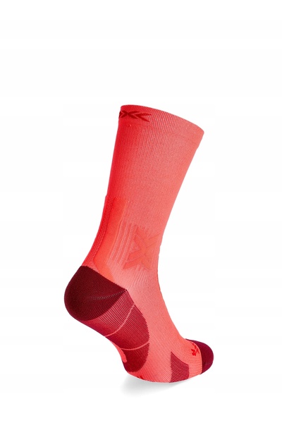 X Socks Șosete de alergare X-Socks Trail Run Discover Crew - roșu fluo 35-38