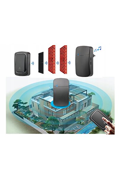 NO BRAND Sonerie wireless puternică, fără baterii, pentru casă, ușă de intrar...