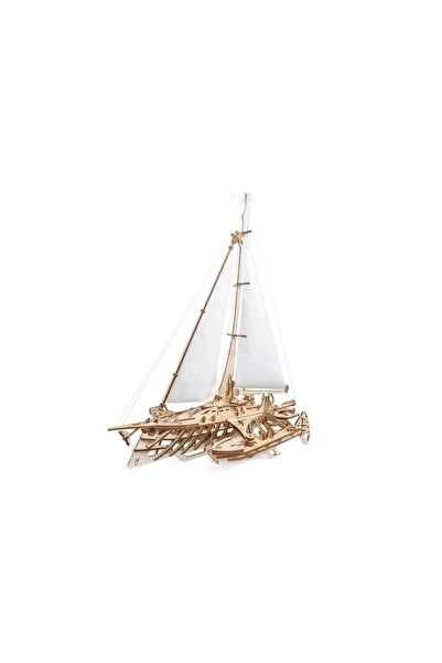 Ugears Puzzle 3D din lemn, model de iaht trimaran de croazieră de asamblat